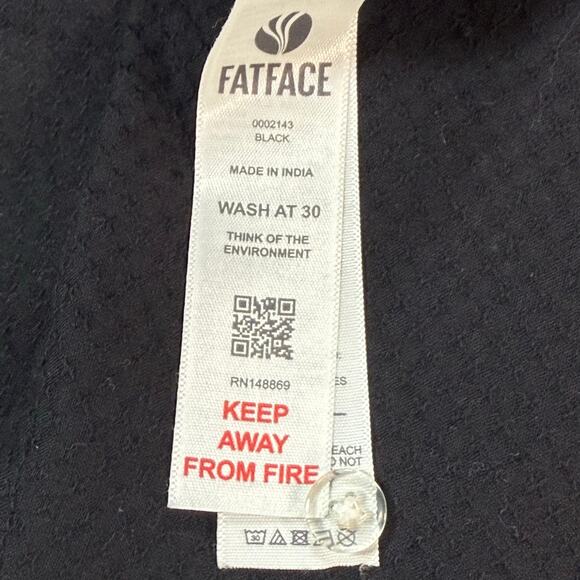 FatFace Women’s 12 Black Crochet-Top Maxi Dress – Boho Chic, Pockets - Picture 7 of 8